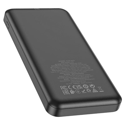 Внешний аккумулятор Hoco J102 PD QC 10 000mAh Micro USB/USB*2/USB Type-C (black)