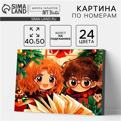 Картина по номерам на новый год на холсте с подрамником «Сказочное волшебство», 40×50 см
