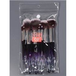 Набор кистей для макияжа Luminous, 10 предметов, чёрный, фиолетовый