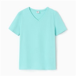 Футболка женская V-образный вырез, мятная, размер 44