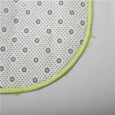 Коврик для ванной Доляна «Пушистик», 41×61 см, зелёный