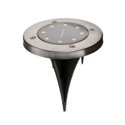 Садовый светильник, уличный, на солнечной батарее, 8 LED, свечение тёплое белое