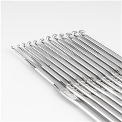 Набор крючков для вязания, d=0.6-6.5 мм, 12.5/15 см, 22 шт., МИКС