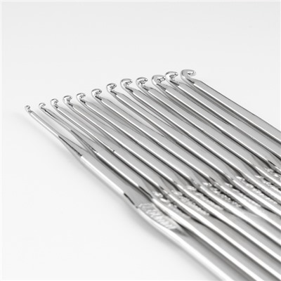 Набор крючков для вязания, d=0.6-6.5 мм, 12.5/15 см, 22 шт., МИКС