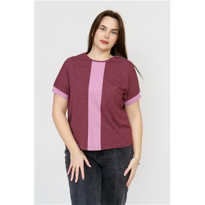 Футболка женская Моника (Бордо/меланж)