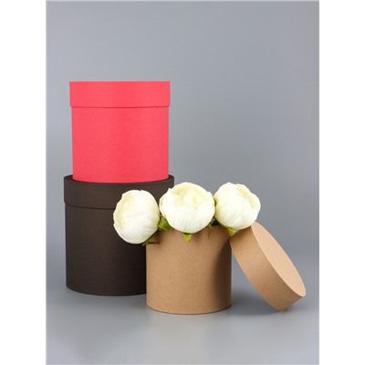 Набор круглых подарочных коробок «Стиль» 3 в 1 - 18×16×13 см