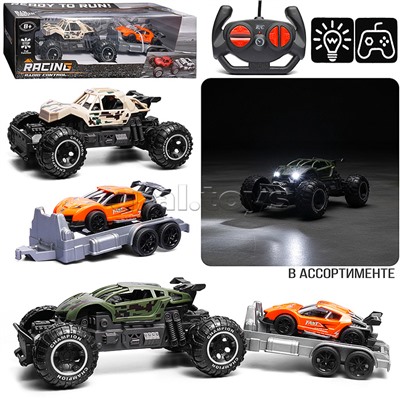 Машина "Вездеход с прицепом 5" р/у, 27 MHz, в коробке