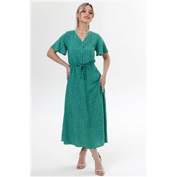 Платье штапель  6129/02/Зеленый