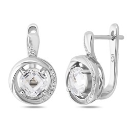 Серьги, куб.циркон., BY-6046