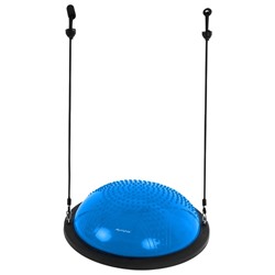 УЦЕНКА Полусфера BOSU гимнастическая ONLYTOP, массажная, с насосом, 58×25 см, синяя