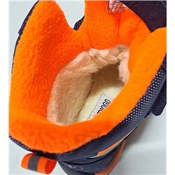 92M-QK-1638 син/оранж Ботинки зима для мальчиков (27-32)/12