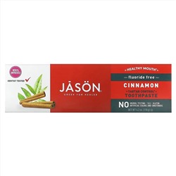 Jason Natural, Healthy Mouth, зубная паста, предупреждающая появление зубного камня, без фторида, с корицей, 119 г (4,2 унции)