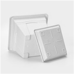 Горшок для цветов с поддоном «Квадро», 12.2 л, пластиковый, цвет мраморный