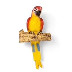 Подвесной декор из полистоуна «Красный Ара», 8×7×26 см