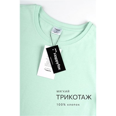 Женская базовая хлопковая футболка Happyfox