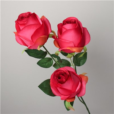 Цветок искусственный Роза букет 66 см 3 головы / HJY-4 /уп 2/400/