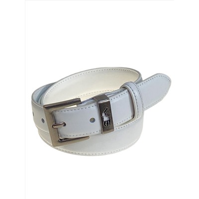 Ремень женский из натуральной кожи, цвет белый