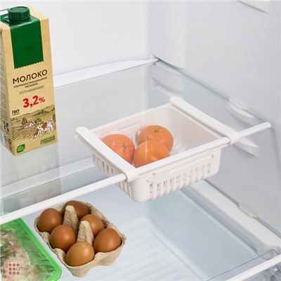 Контейнер раздвижной в холодильник, белый