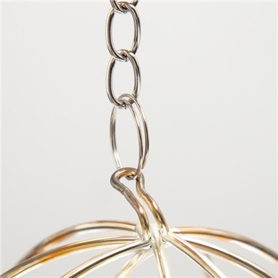 Кормушка для сена металлическая сфера, 8×8×15 см