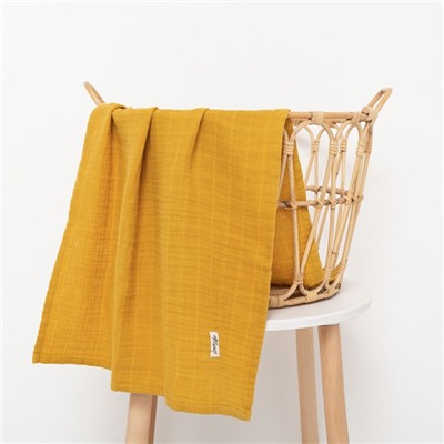 Полотенце муслиновое LoveLife, 50×90 см, 100% хлопок, 3-сл, 180 г/м², цвет «горчица»