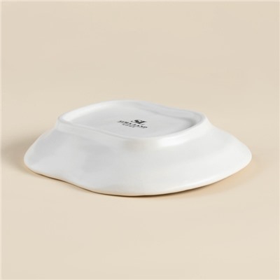 Тарелка SL Home «Осенний бриз», 16×14.5×3.3 см, доломит, белая