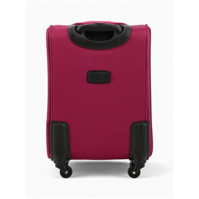Чемодан на колёсах Royalbag маленький 46 л (S), на молнии, с увеличением, кодовый замок, 4 колеса, розовый
