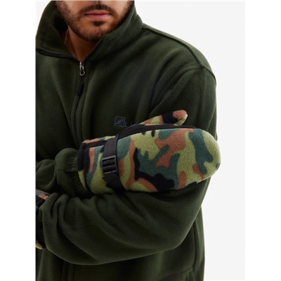 Варежки флисовые зимние мужские, размер 25 см, хаки