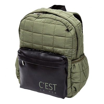 Рюкзак "C'est La Vie" подростковый 36x28x12 см (13 л) вес 300 г, высококачественная стеганная плащевка и искусственная кожа до -40C, уплотненная спинка и уплотненные лямки, 1 отделение на молнии, 1 передний карман на молнии, внутри уплотненный карман с ли