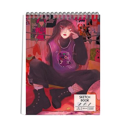 Альбом для зарисовок (скетчбук) А4 60л твердая обложка на спирали "Творческая личность (Эксклюзив)" ТС4605273 Listoff