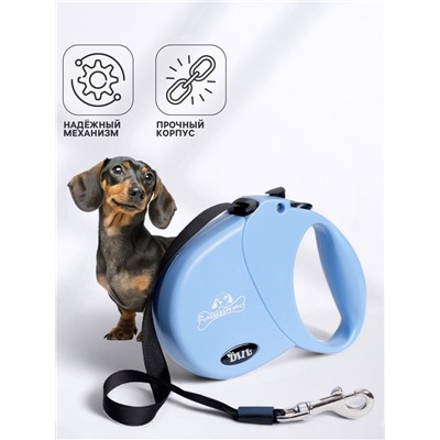 Рулетка DIIL, 4 м, до 20 кг, лента, голубая