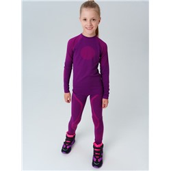 Термокомплект трикот. для девочек: фуфайка (футболка) с длин. рук, брюки