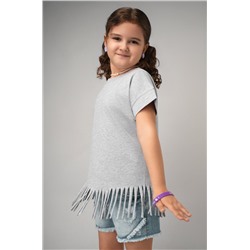 Футболка с бахромой для девочки Happyfox