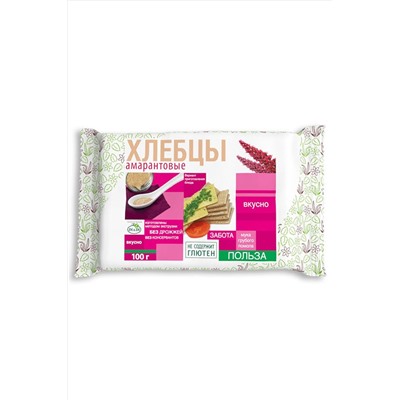 Хлебцы амарантовые без глютена 100г ЭКОПРОДУКТЫ, 1187299