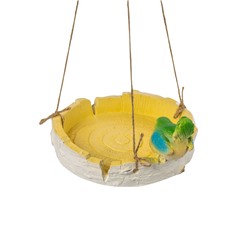 Подвесной декор из гипса «Кормушка с птичкой», 17×17×8 см