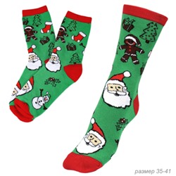 Носки р. 38-44 новогодний / ZH-6 /уп 1/ ОДНА ПАРА