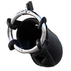Черный замок верности Extreme Silicone Cock Blocker