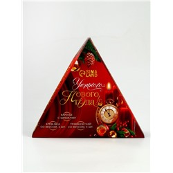 Подарочный набор новогодний «Уютного года» крем-мёд 2 шт. × 120 г, варенье 100 мл., чай 3 шт. × 25 г