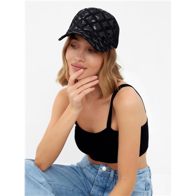 Кепка женская MINAKU, чёрная, размер 56-58