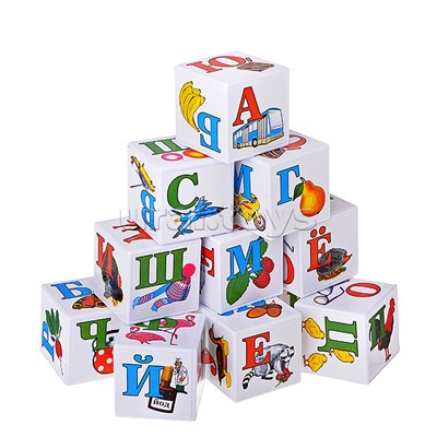 Кубики обучающие "Азбука в картинках"