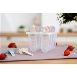 Форма для мороженого Доляна «Леденец», 15×12×12 см, 8 ячеек, прозрачная