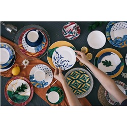 Тарелка глубокая Доляна «Малахитовая шкатулка», 340 мл, d=20 см, фарфор