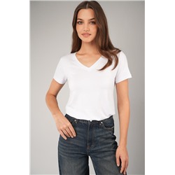 Женская футболка из вискозы с V-вырезом Happyfox