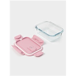 Контейнер Доляна Cook and Freeze, 380 мл, 15×11×5.5 см, с крышкой, жаропрочное стекло, МИКС