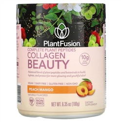 PlantFusion, комплекс с растительными пептидами, Collagen Beauty, персик и манго, 180 г (6,35 унции)