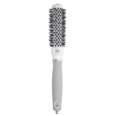 Olivia Garden Термобрашинг для укладки волос / Expert Blowout Grip White & Grey, 25 мм, бело-серый