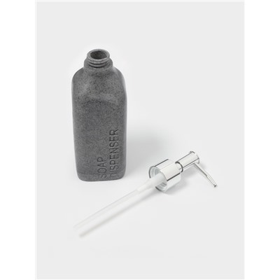 Набор аксессуаров для ванной комнаты «Гранит», 4 предмета, дозатор 350 мл, мыльница, 2 стакана, серый