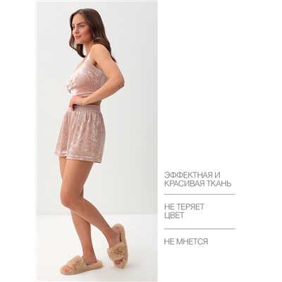 Шорты женские KAFTAN «Бархат», размер 40-42, розовые