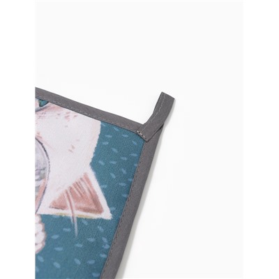 Набор кухонный «Этель. Кот», варежка-прихватка 20×28 см, прихватка 17×17 см