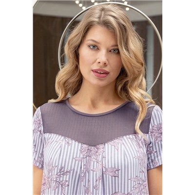 Сорочка ночная жен Mia Cara AW22WJ357B Rosa Del Te полосы