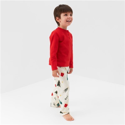 Пижама новогодняя детская KAFTAN Christmas tree, размер 36 (134-140 см)